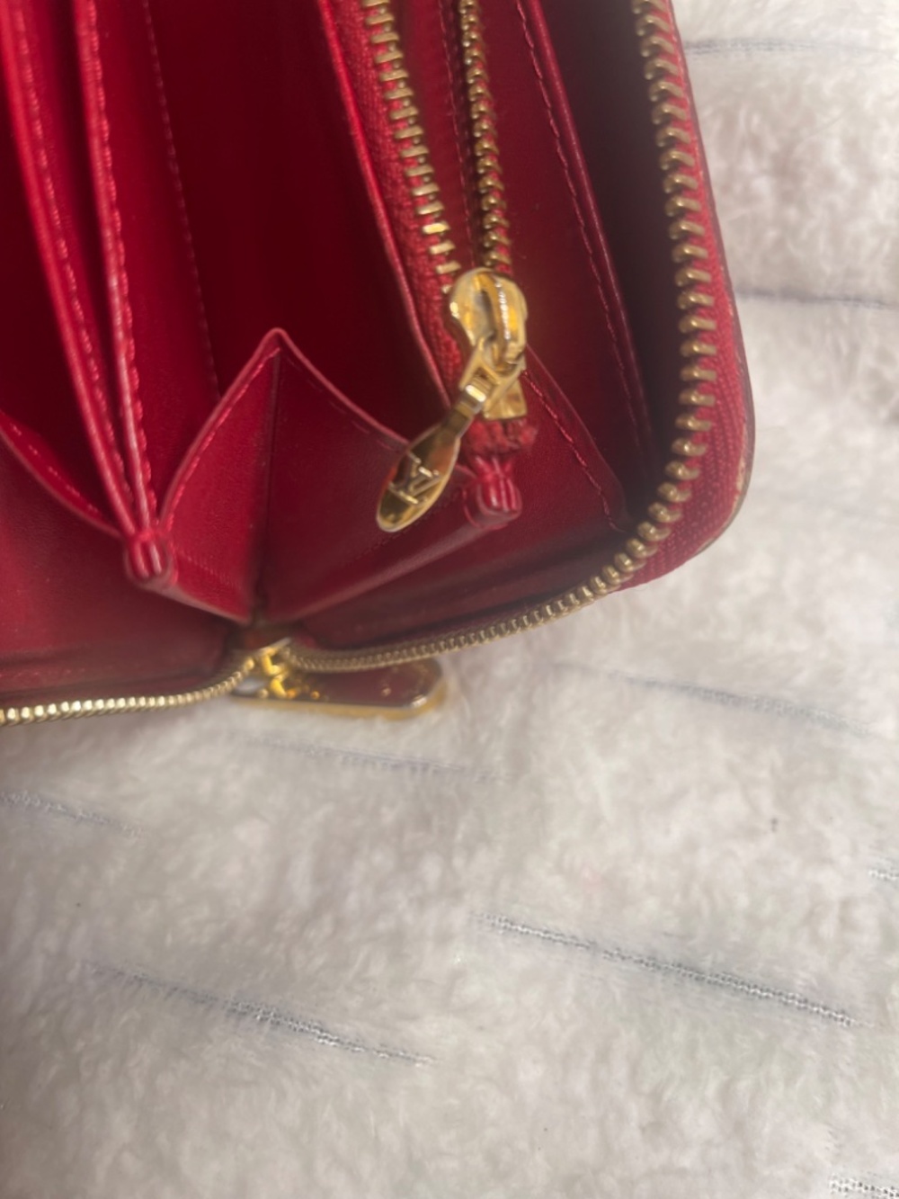 Louis Vuitton Zippy Wallet Monogram Vernis Red | Authentic LV Patent Leather Wal - Picture 8 of 16